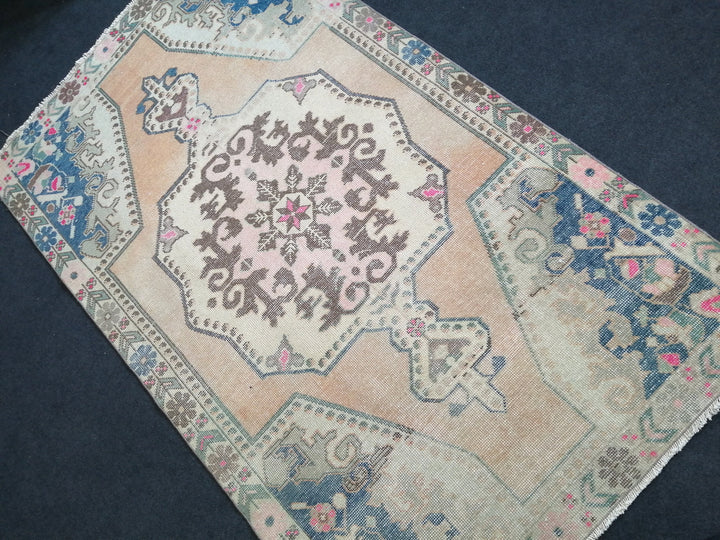 Blue Turkish Runner Rug 4' 2" x 7' 2" Hand-Knotted | No. WR49469
