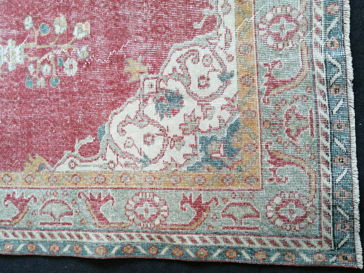 Turkish Oushak Rug 6' 4" x 9' 8" Hand-Knotted view