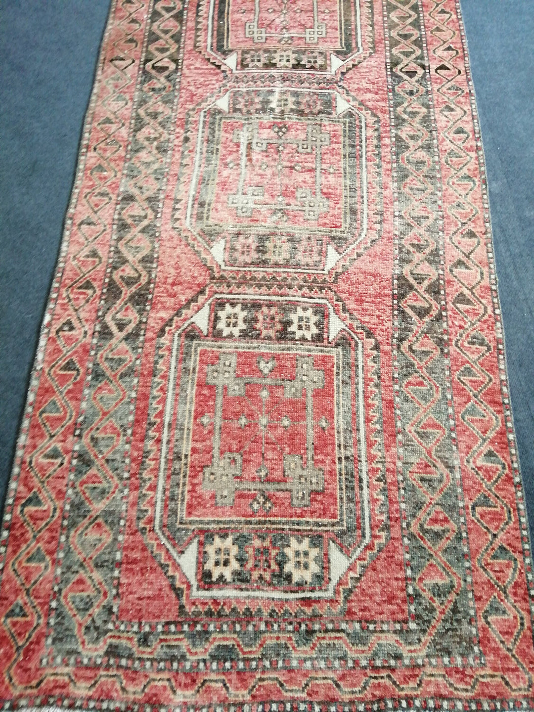 Beige Turkish Runner Rug 3' x 10' Hand-Knotted | No. WR19209