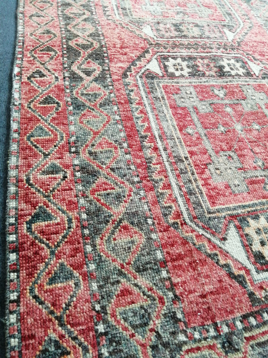 Beige Turkish Runner Rug 3' x 10' Hand-Knotted | No. WR19209