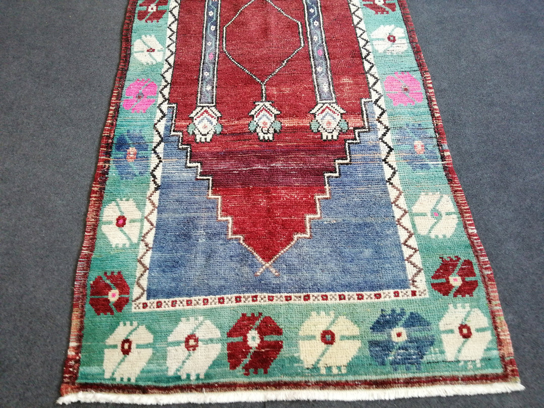 Turkish Runner Rug 3' 8" x 6' 7" Hand-Knotted view