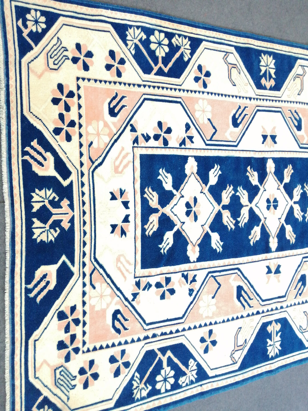Blue Turkish Oushak Rug 5' 4" x 7' 10" Hand-Knotted | No. WR75403