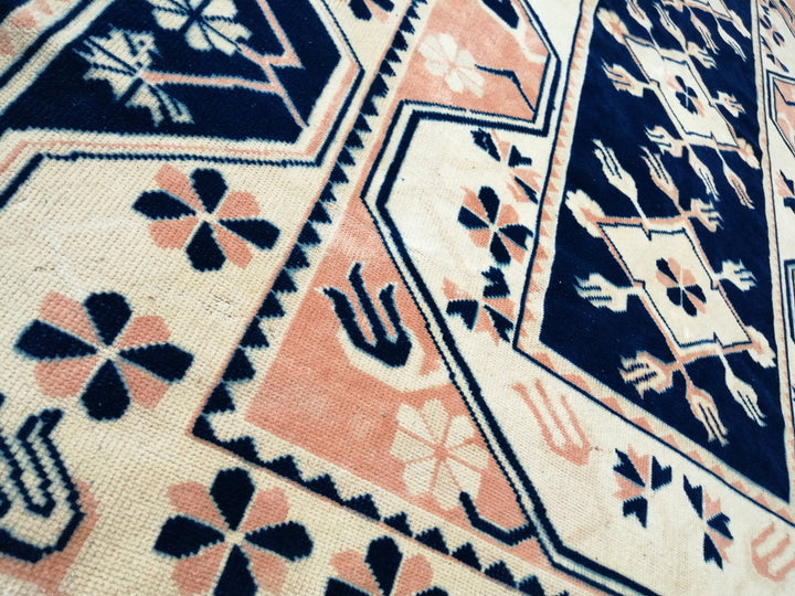 Blue Turkish Oushak Rug 5' 4" x 7' 10" Hand-Knotted | No. WR75403