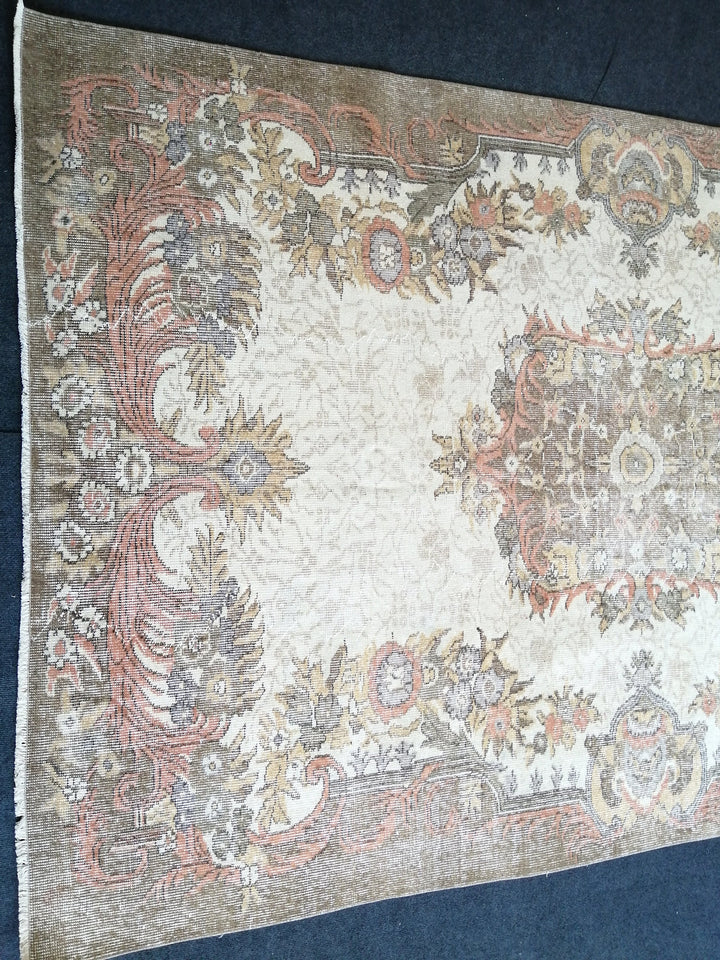 Rust Turkish Runner Rug 5' 8" x 9' Hand-Knotted view