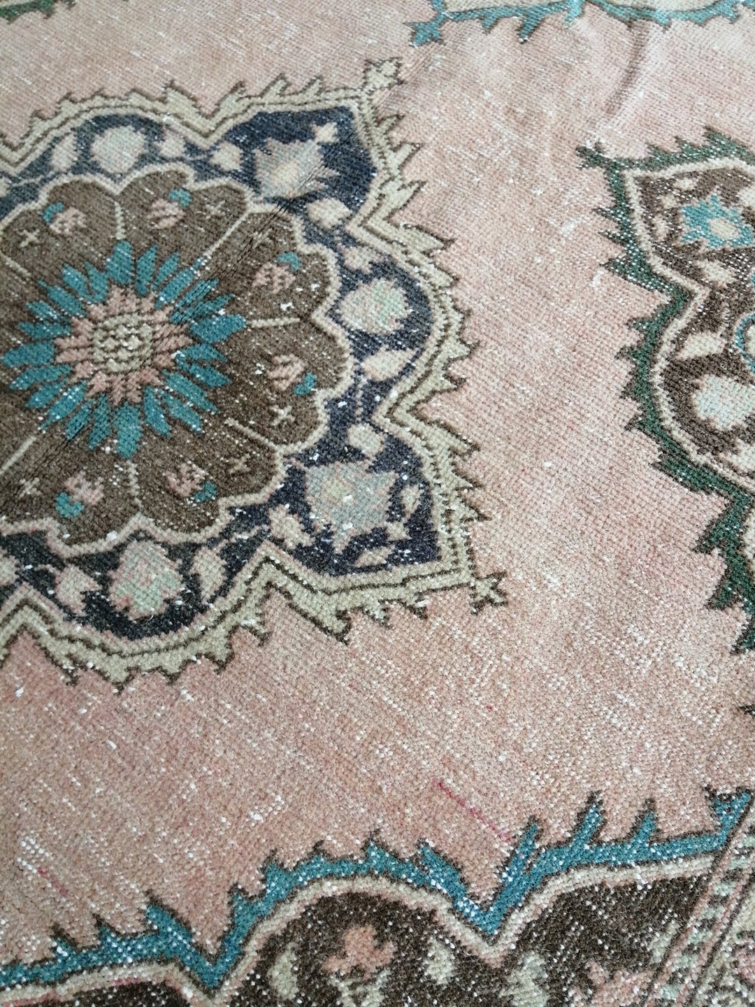 Beige Turkish Runner Rug 4' 10" x 12' 7" Hand-Knotted view 9