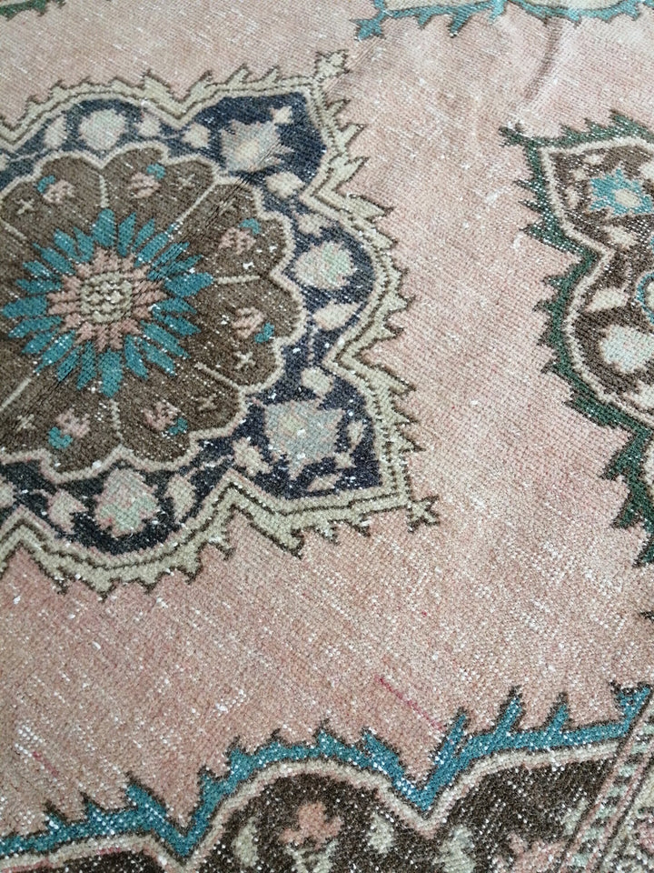 Beige Turkish Runner Rug 4' 10" x 12' 7" Hand-Knotted view 9