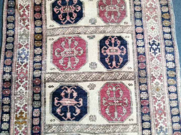 Turkish Oushak Rug 4'2" x 6'1" Hand-Knotted texture