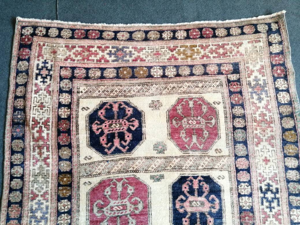 Turkish Oushak Rug 4'2" x 6'1" Hand-Knotted field