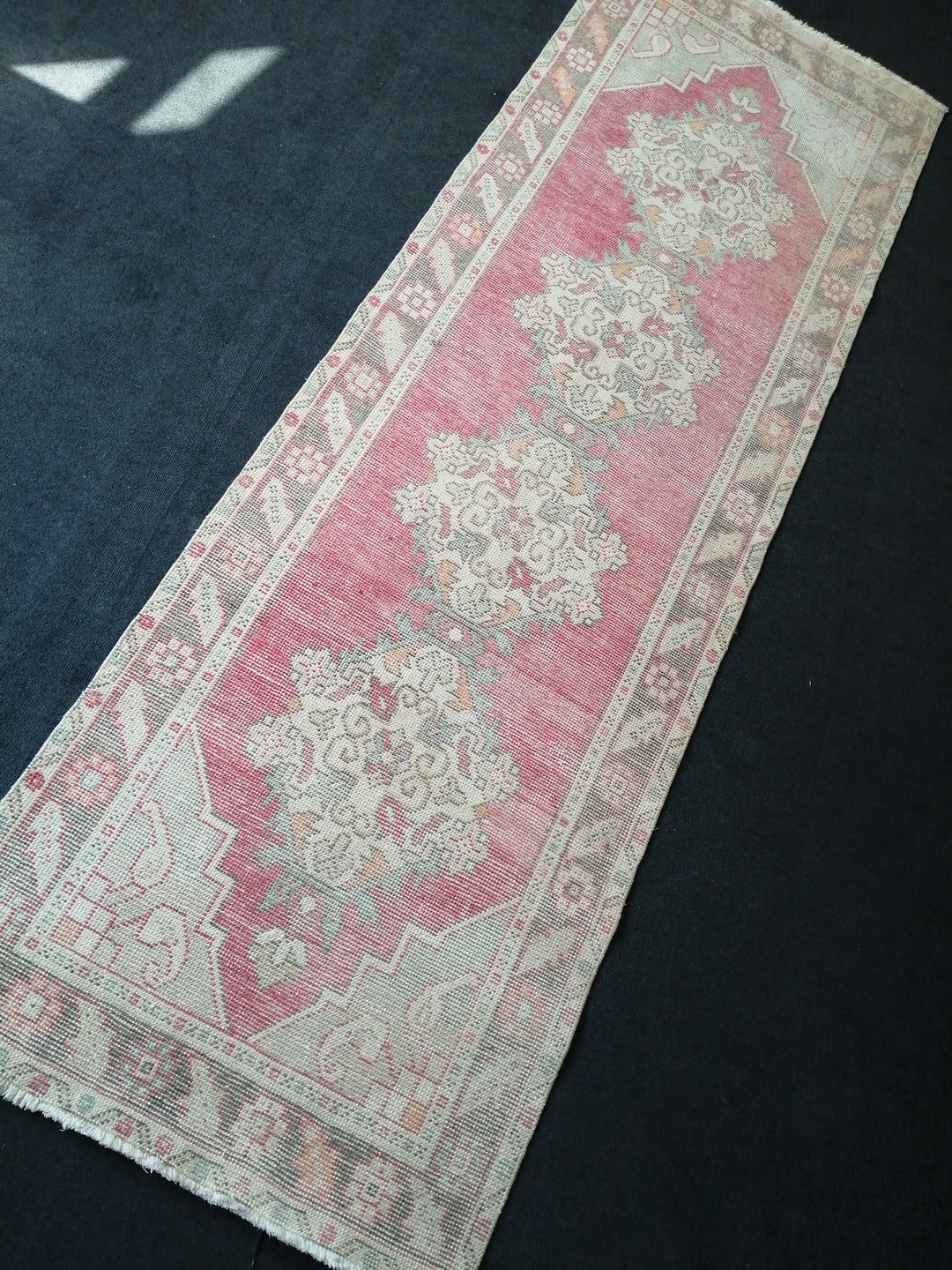 Beige Turkish Runner Rug 3' x 9' 11" Hand-Knotted view