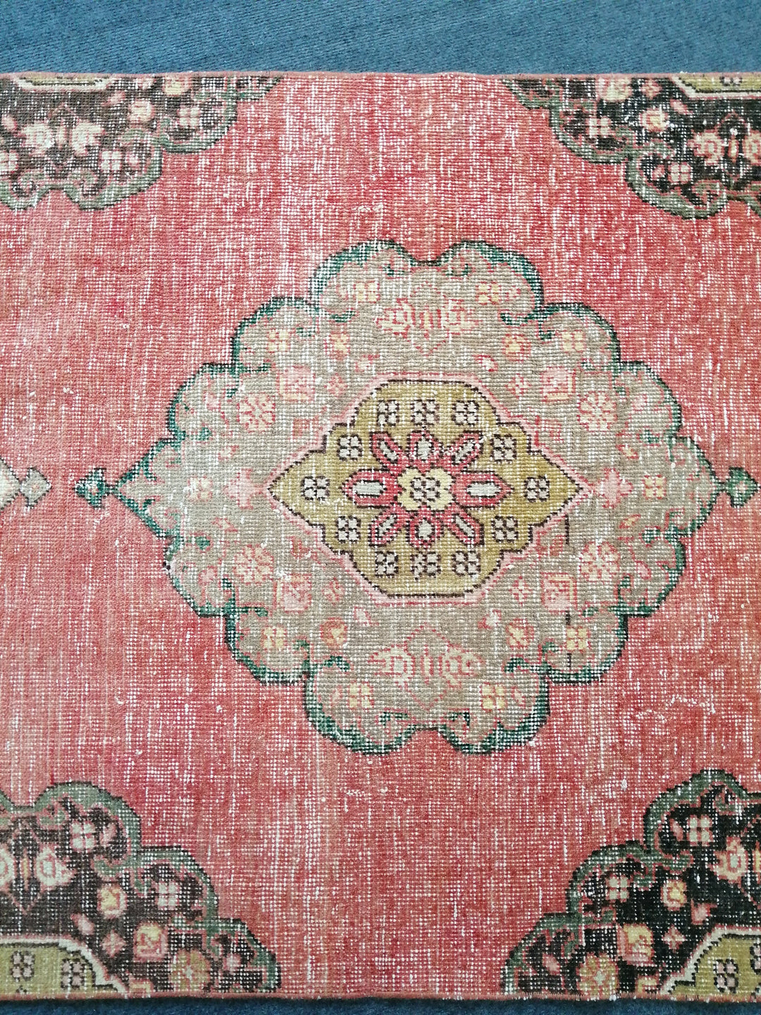 Turkish Runner Rug 3' x 13' Hand-Knotted close-up