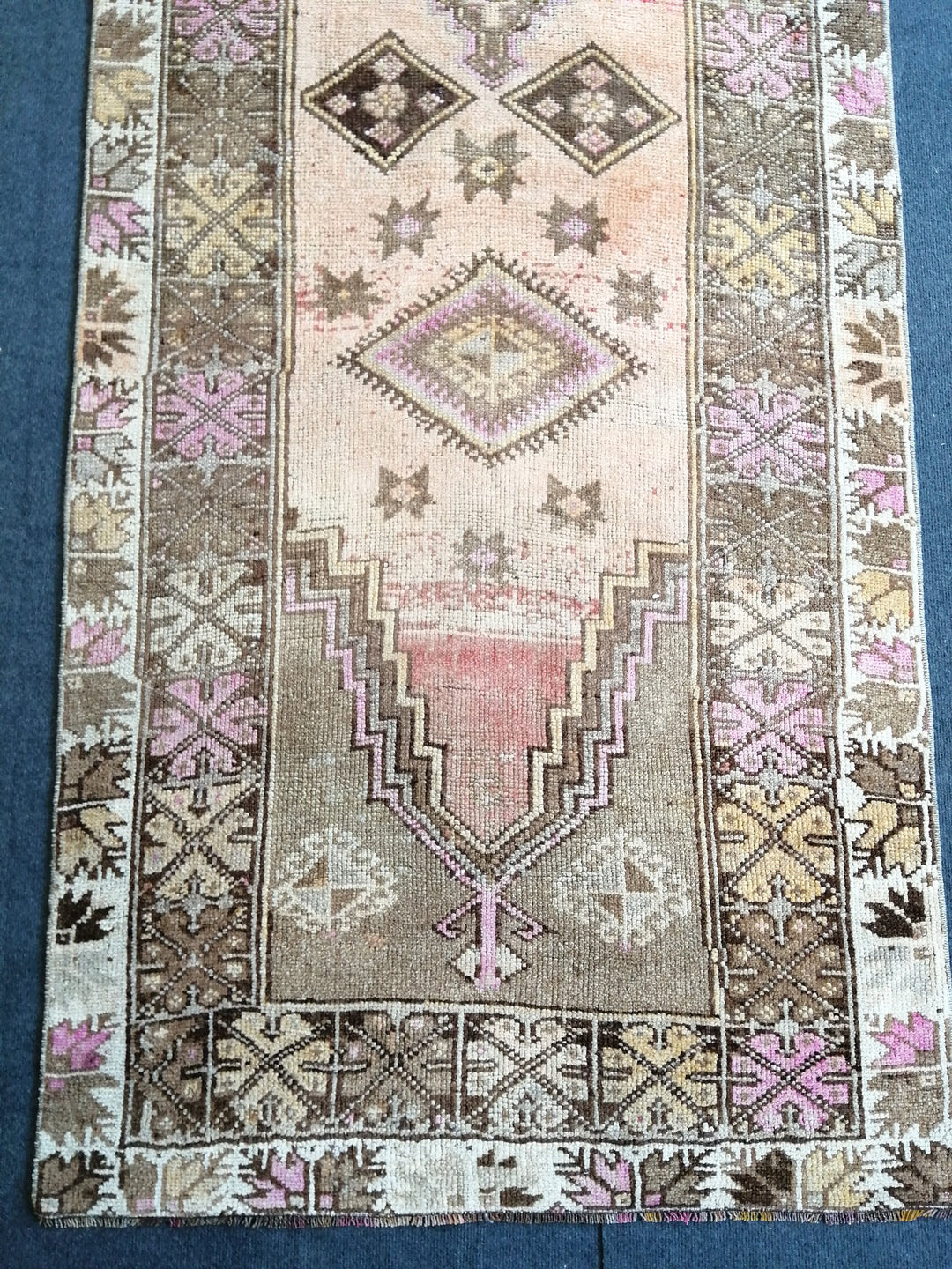 Beige Turkish Runner Rug 3' 5" x 11' Hand-Knotted view