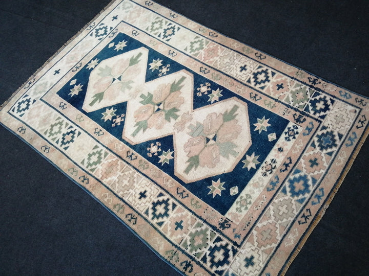 Blue Turkish Oushak Rug Hand-Knotted | No. WR94466