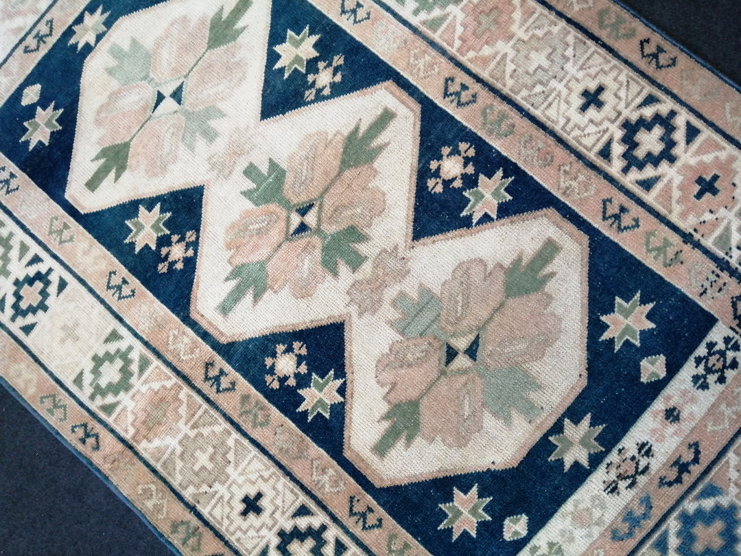 Blue Turkish Oushak Rug Hand-Knotted | No. WR94466