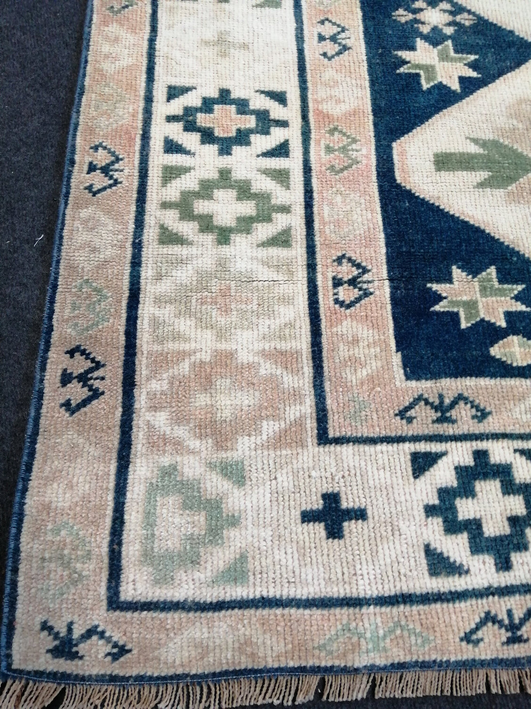 Blue Turkish Oushak Rug Hand-Knotted | No. WR94466