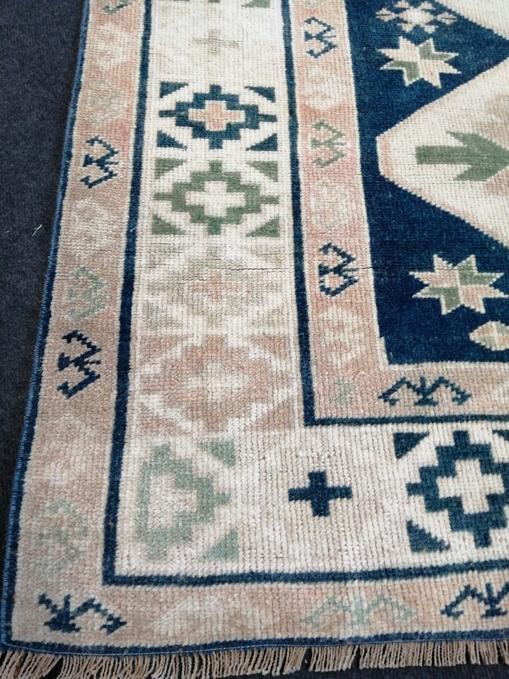 Blue Turkish Oushak Rug Hand-Knotted | No. WR94466