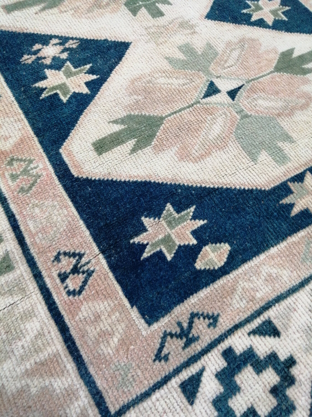 Blue Turkish Oushak Rug Hand-Knotted | No. WR94466