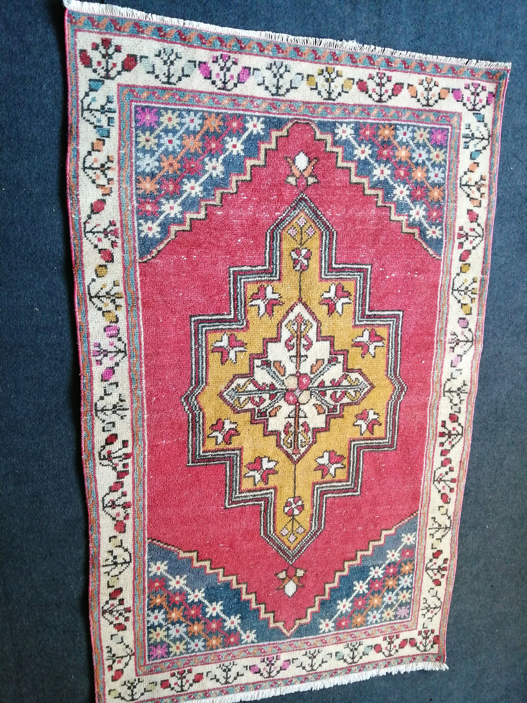 Rust Turkish Oushak Runner Hand-Knotted view 9