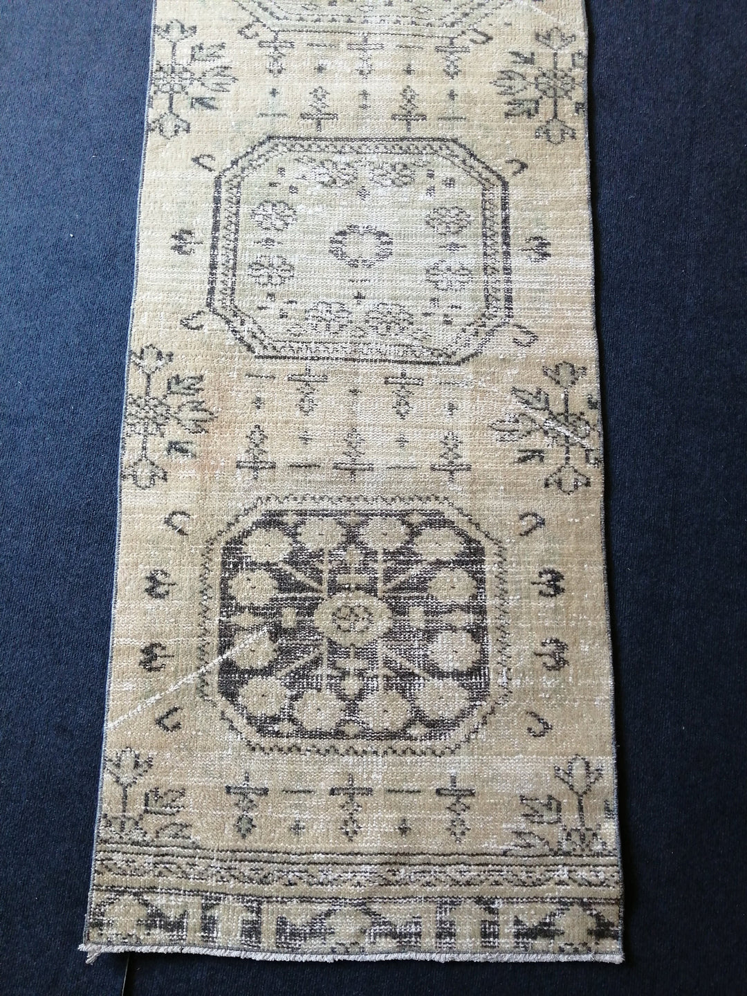 Beige Turkish Runner Rug 2' 6" x 10' 11" Hand-Knotted | No. WR87892