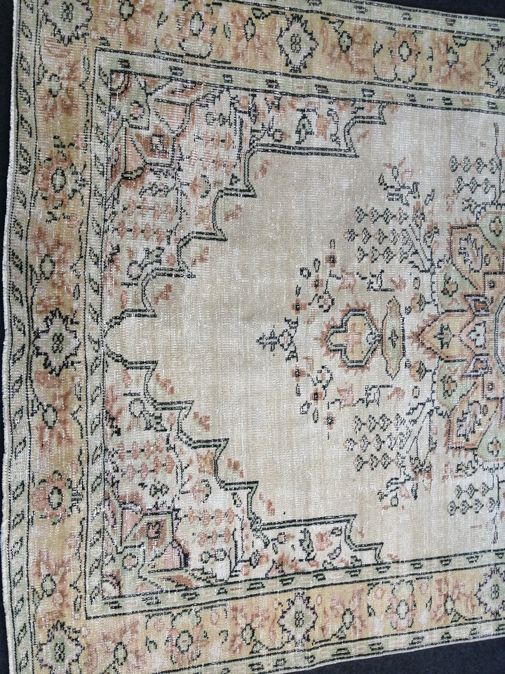 Green Turkish Runner Rug 6' 2" x 10' Hand-Knotted | No. WR92841