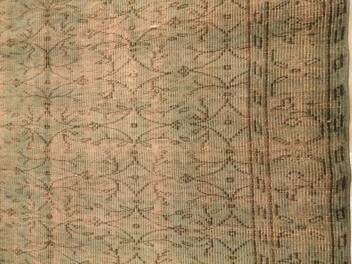 Rust Turkish Runner Rug 7' 11" x 8' 6" Hand-Knotted pattern