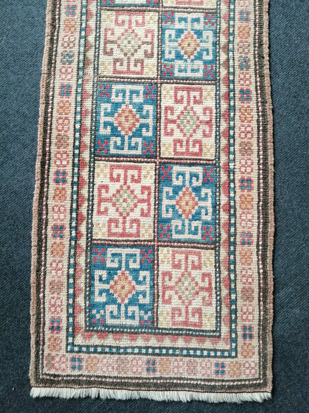 Turkish Oushak Runner Rug Hand-Knotted view