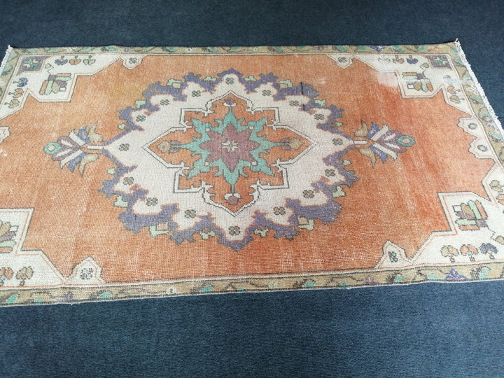 Beige Turkish Runner Rug 3' 7" x 6' Hand-Knotted view 9