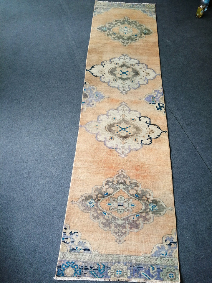 Beige Turkish Runner Rug 2' 7" x 10' Hand-Knotted view