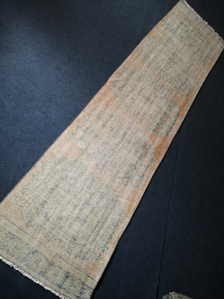 Beige Turkish Runner Rug 2' 10" x 11' Hand-Knotted