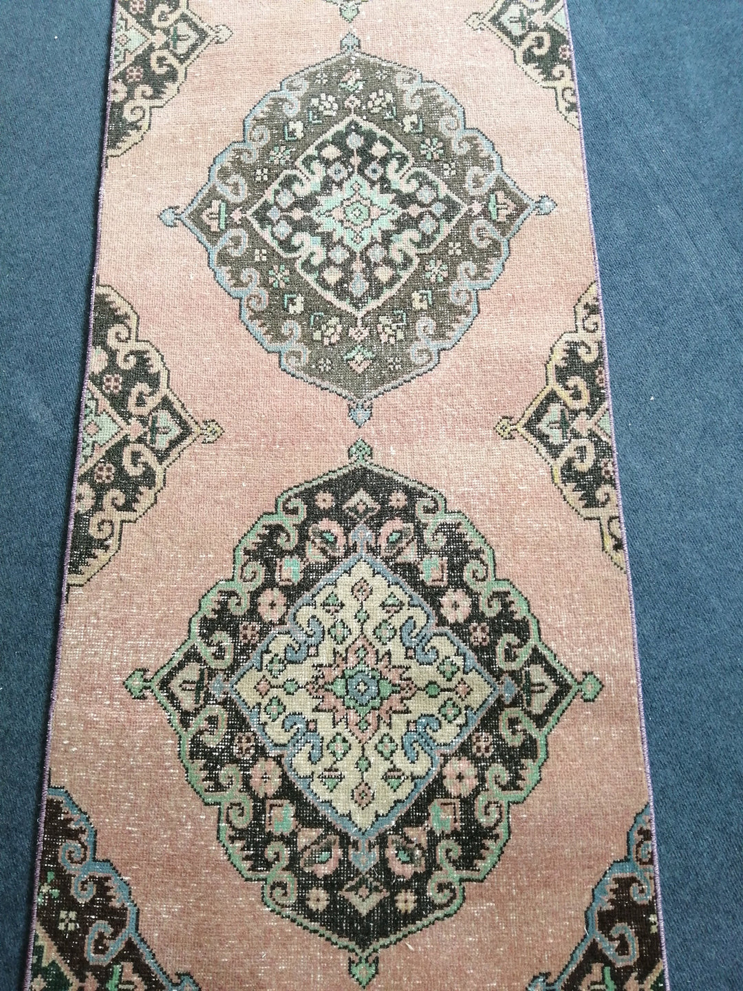 Beige Turkish Runner Rug 2' 7" x 13' 5" Hand-Knotted view
