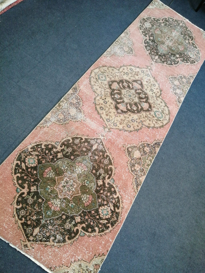 Beige Turkish Runner Rug 3' 5" x 11' Hand-Knotted view