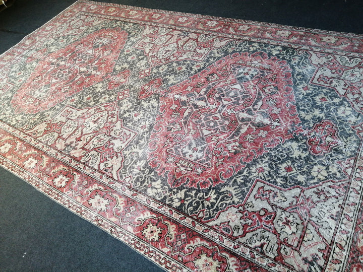 Beige Turkish Runner Rug 6' 2" x 11' Hand-Knotted field