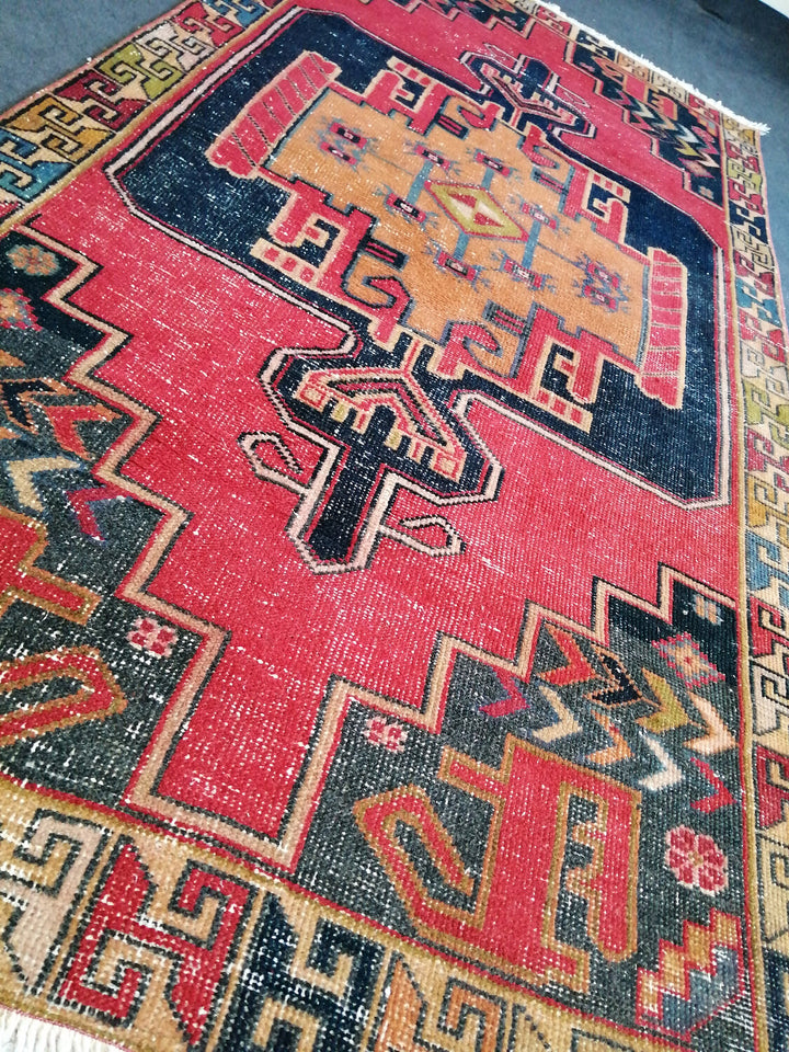 Turkish Oushak Rug 2'8" x 9'10" Hand-Knotted reverse