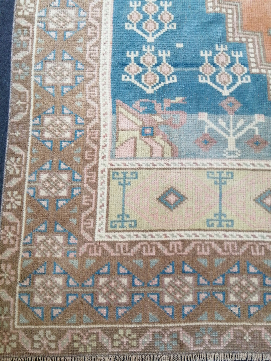 Blue Turkish Oushak Rug 4' 7" x 8' 2" Hand-Knotted | No. WR55072