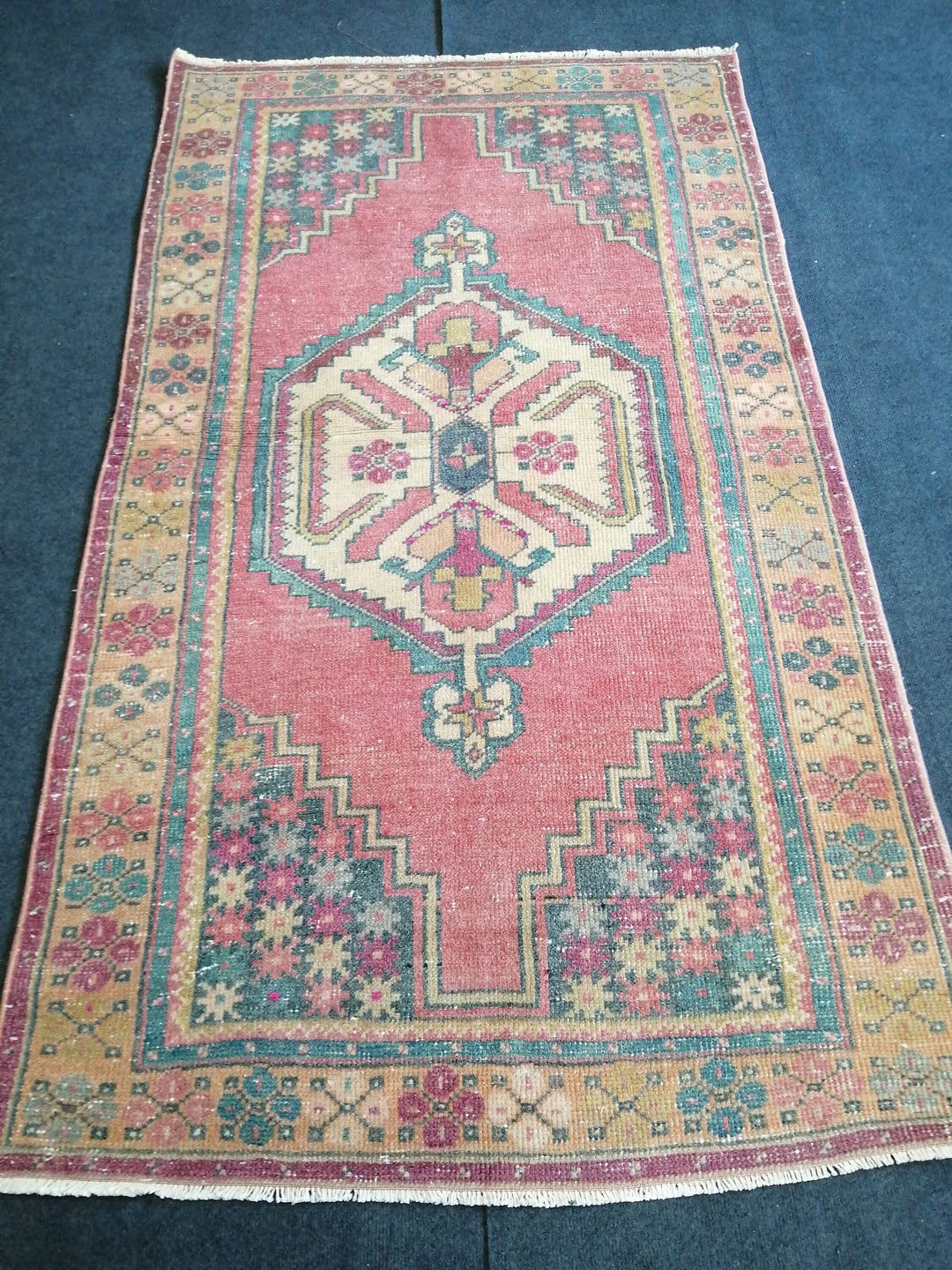 Rust Turkish Runner Rug 3' 6" x 6' 2" Hand-Knotted view