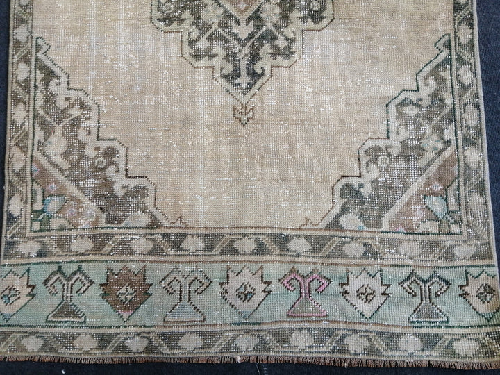 Beige Turkish Runner Rug 3' 6" x 11' Hand-Knotted view 9