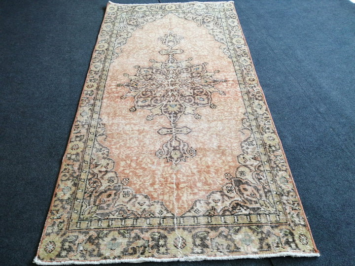 Rust Turkish Oushak Rug 3' 2" x 6' 5" Hand-Knotted