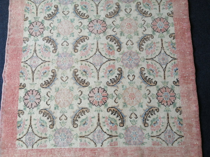 Rust Turkish Oushak Rug 4' x 6' 5" Hand-Knotted border