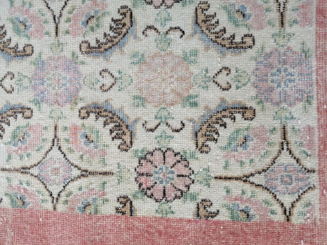 Rust Turkish Oushak Rug 4' x 6' 5" Hand-Knotted field