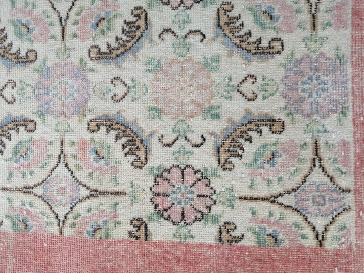 Rust Turkish Oushak Rug 4' x 6' 5" Hand-Knotted field