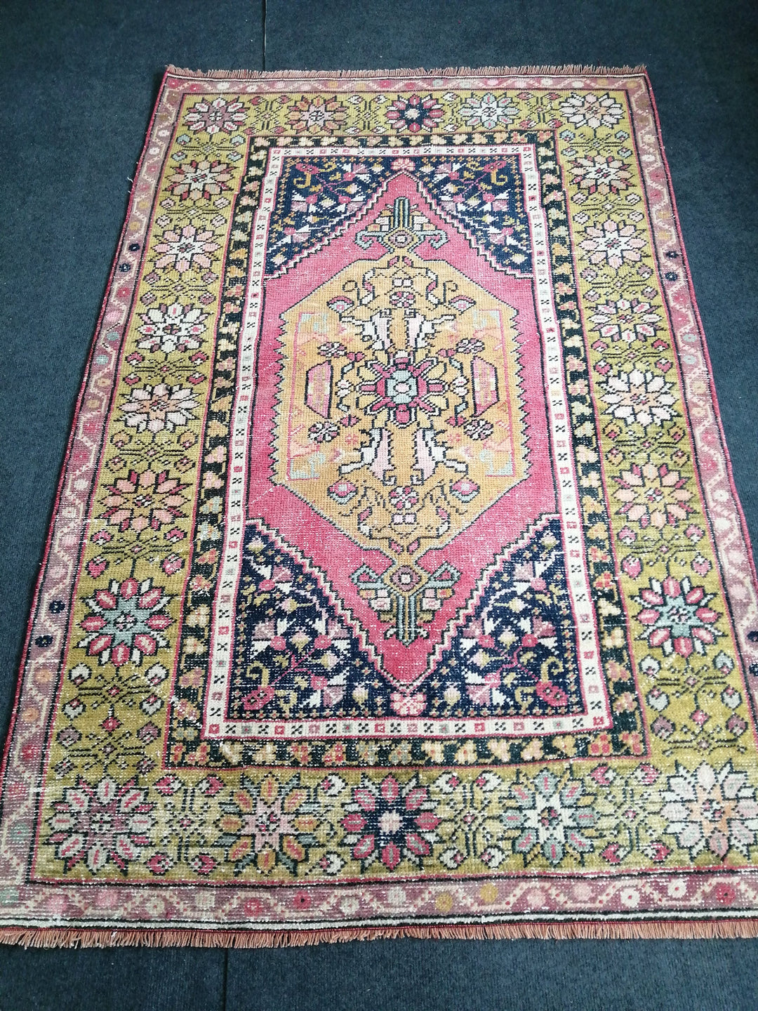 Beige Turkish Runner Rug 3' 8" x 5' 7" Hand-Knotted view