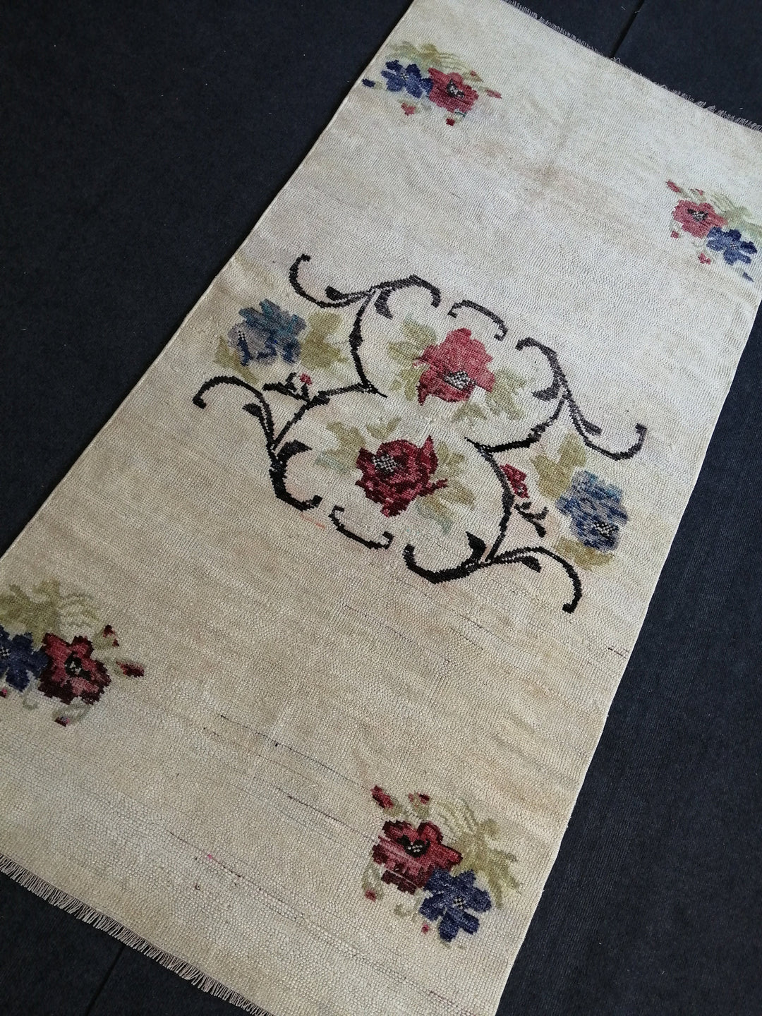 Beige Turkish Runner Rug 3' 2" x 6' 4" Hand-Knotted view