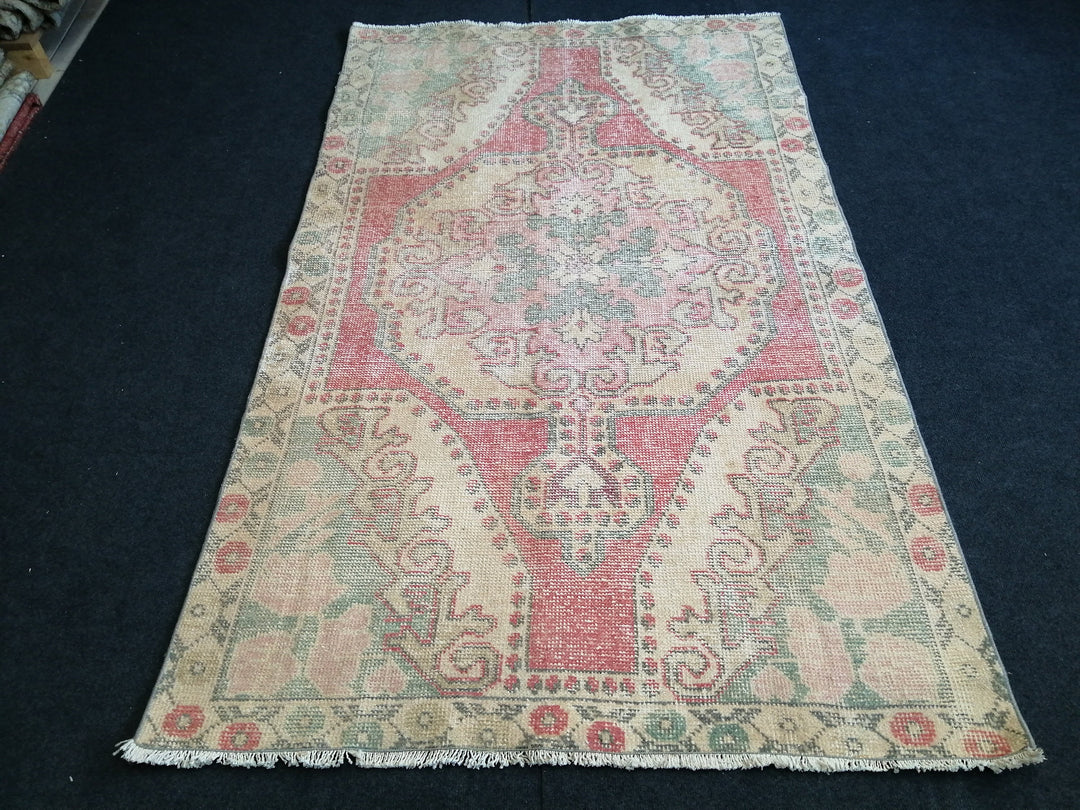 Rust Turkish Oushak Rug Hand-Knotted