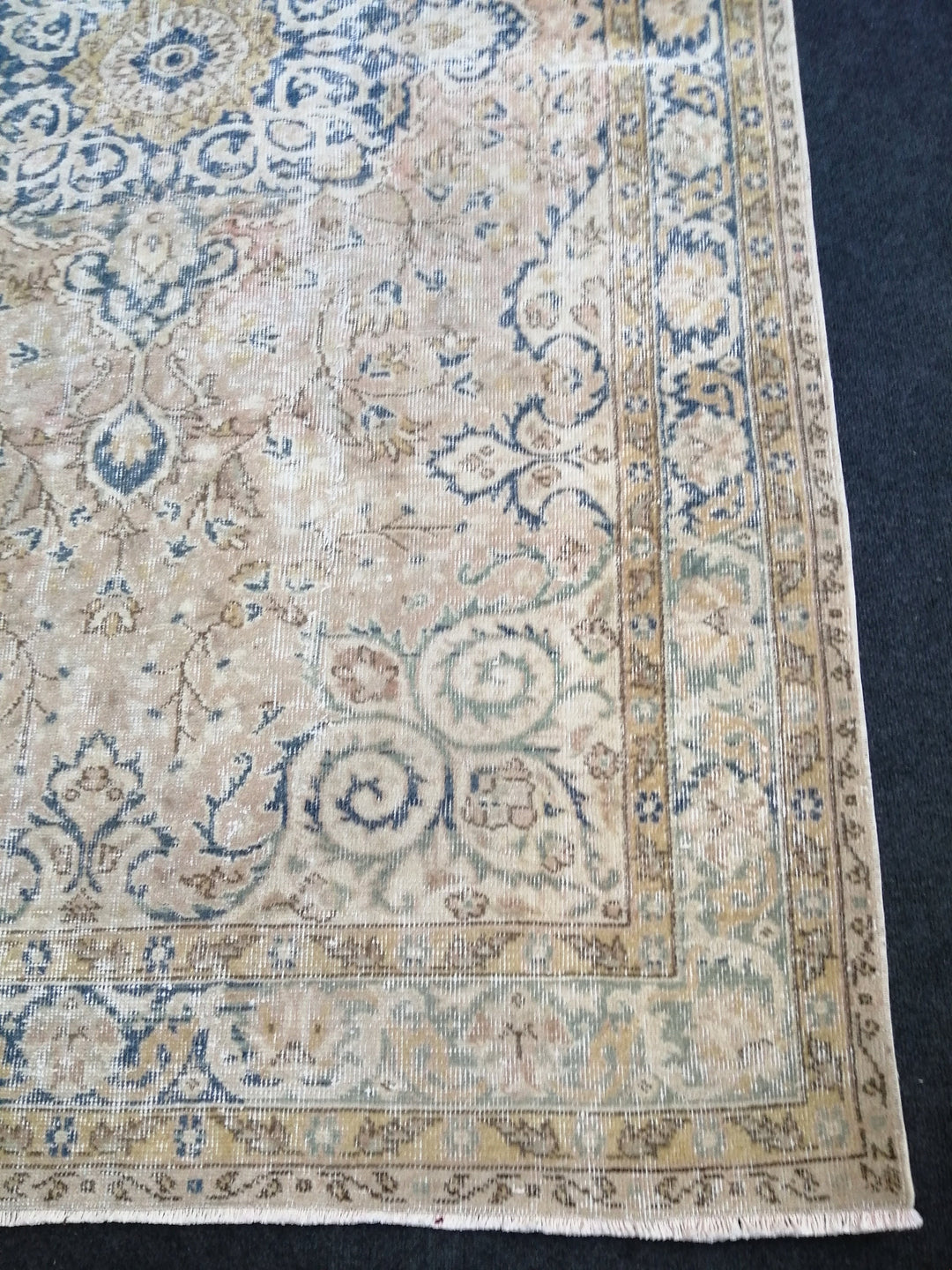Blue Turkish Oushak Rug 5' 4" x 9' Hand-Knotted | No. WR38902