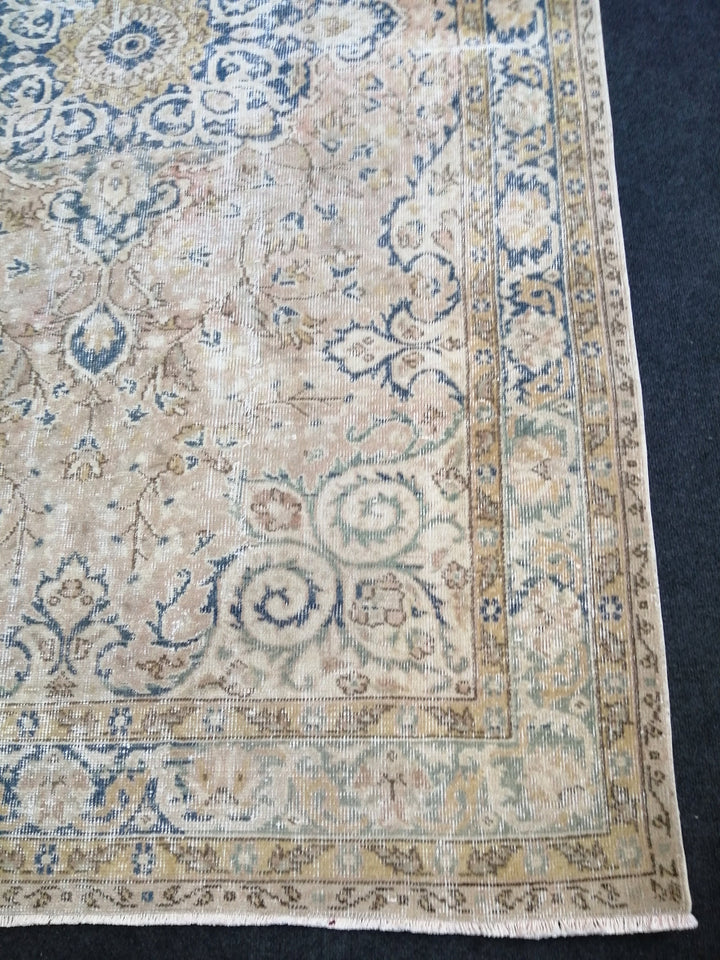 Blue Turkish Oushak Rug 5' 4" x 9' Hand-Knotted | No. WR38902