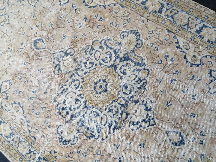 Blue Turkish Oushak Rug 5' 4" x 9' Hand-Knotted | No. WR38902