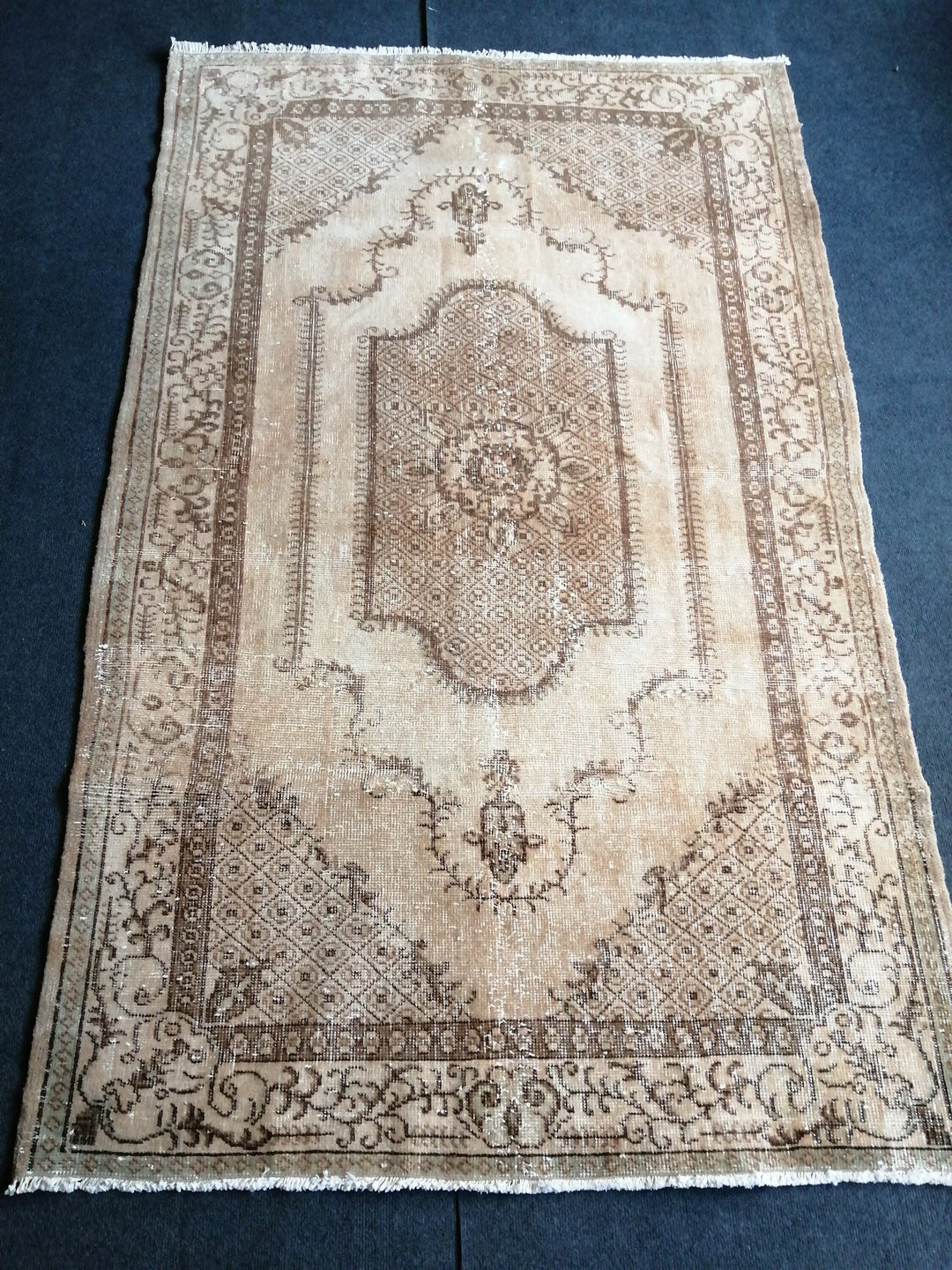 Turkish Oushak Runner Rug Hand-Knotted view