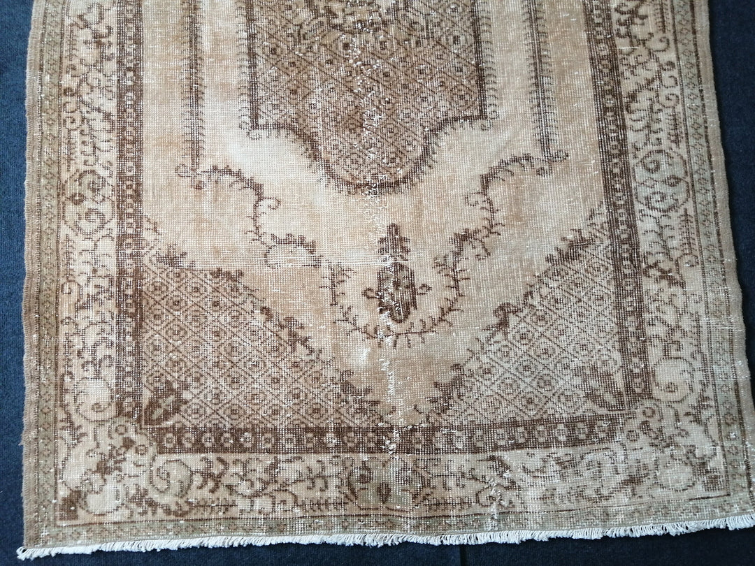 Turkish Oushak Runner Rug Hand-Knotted view 9