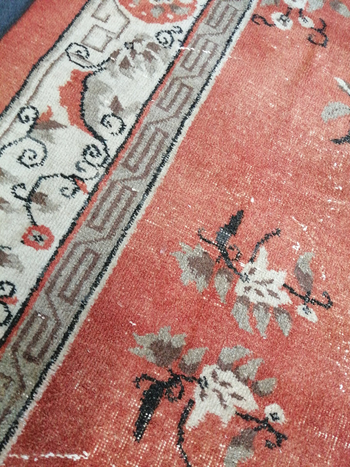 Turkish Oushak Rug 6' 10" x 10' 4" Hand-Knotted reverse