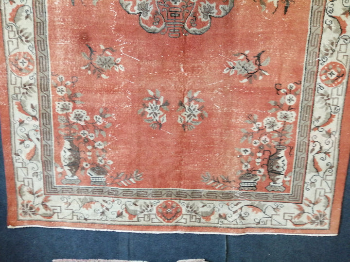 Turkish Oushak Rug 6' 10" x 10' 4" Hand-Knotted field