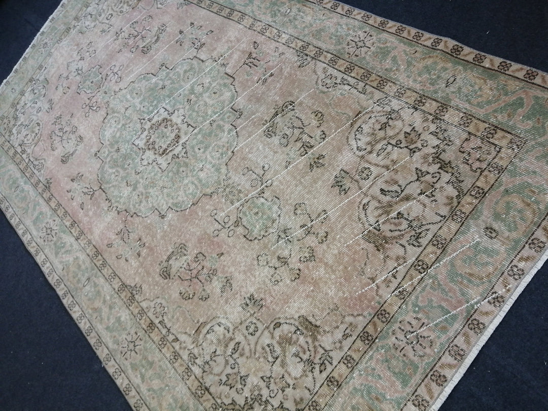 Rust Turkish Runner Rug 5' x 8' 11" Hand-Knotted reverse